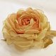 FABRIC FLOWERS. Chiffon rose ' Golden rose'. Brooches. fioridellavita. My Livemaster. Фото №4