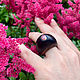Розовый сапфир в кольце из пламенного эбена, Кольца, Москва,  Фото №1