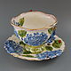Tea Pair Blue Hydrangea. Single Tea Sets. Mila. My Livemaster. Фото №6