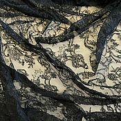 Материалы для творчества handmade. Livemaster - original item Fabric: Lace black thin. Handmade.