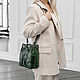 Women's bag made of genuine Siamese crocodile leather IMA0608VG1, Bucketbag, Moscow,  Фото №1