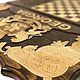 Order Backgammon carved 'Coat of arms of Georgia 1' Art. .065. Gor 'Derevyannaya lavka'. Livemaster. . Backgammon and checkers Фото №3