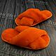Slippers from Australian Mouton 'Chanel' (Orange). Slippers. kupimeh. My Livemaster. Фото №5