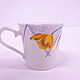 Japanese coffee service from YAMAKA porcelain ' Tulips'. Tea & Coffee Sets. Fabrics from Japan. My Livemaster. Фото №4