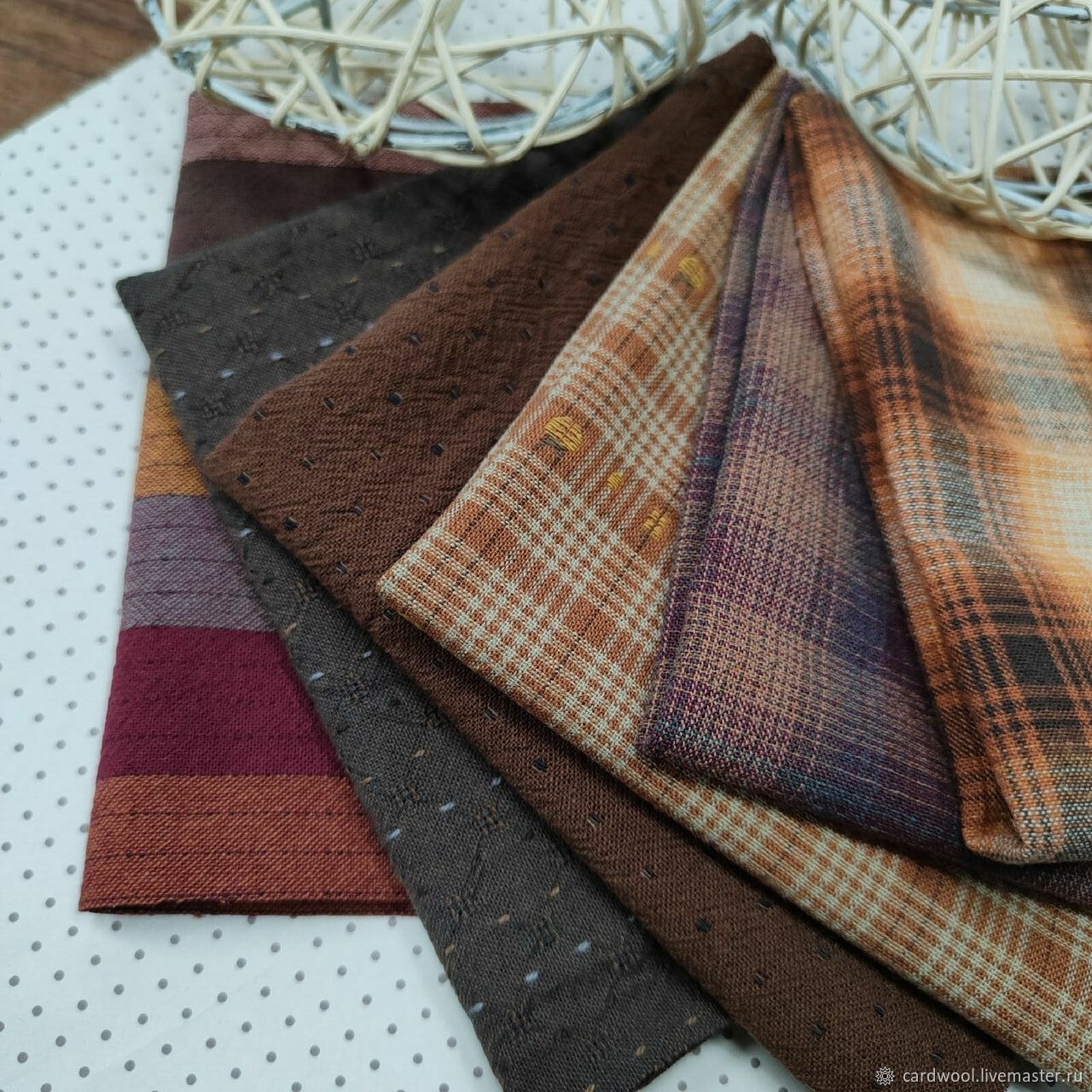 Набор тканей, фактурный хлопок. Арт.2207 купить в интернет-магазине ...