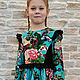  Платье лен, хлопок с рюшами для девочки, Платье, Санкт-Петербург,  Фото №1