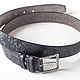 Black Gray Leather Belt for Women, 3.4 cm wide. Straps. Two Starlings. Online shopping on My Livemaster.  Фото №2