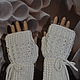 Hand-knitted mittens,oversize, half-wool, Mitts, Gryazi,  Фото №1