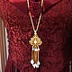 Necklace with pendant 'Juliet' (pearl, vintage, hematite). Necklace. Pani Kratova (panikratova). My Livemaster. Фото №6