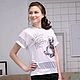 White t-shirt oversize Hamster, summer women's t-shirt with mesh. T-shirts. Lara (EnigmaStyle). My Livemaster. Фото №5