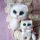 cat blue-eyed white baby, Stuffed Toys, Moscow,  Фото №1