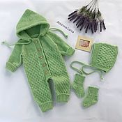 Одежда детская handmade. Livemaster - original item Newborn knitted Set p/w. Handmade.