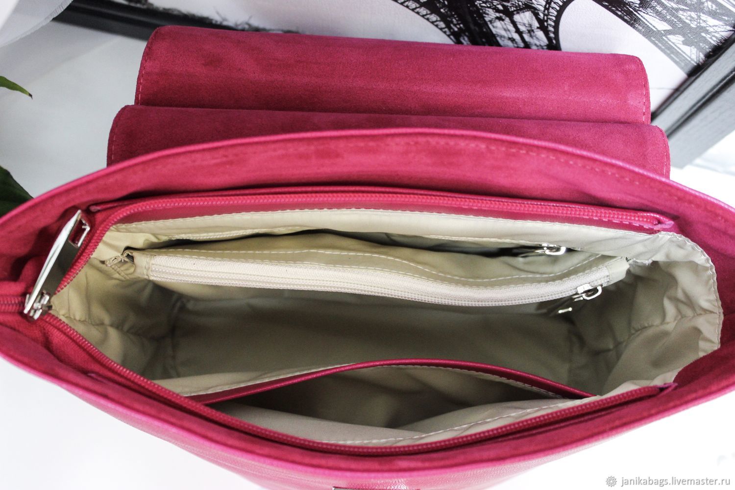 Сумка женская Кристи фуксия большая в интернет-магазине Ярмарка ...