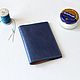 Passport cover in blue leather, Passport cover, Rostov-on-Don,  Фото №1