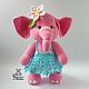 Order Soft toy elephant Monya in clothes knitted elephant. vyazunchiki-lz (vyazunchiki-lz). Livemaster. . Stuffed Toys Фото №3