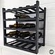 Wine rack for 25 bottles in dark grey, Stand for bottles and glasses, Moscow,  Фото №1