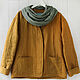 Jacket-sweatshirt made of mustard linen, Outerwear Jackets, Tomsk,  Фото №1