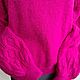 Fuchsia Angora Blouse. Sweater Jackets. Knitted with love. My Livemaster. Фото №4