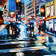 Oil painting on canvas 'Night city' 50/60 cm, Pictures, Sochi,  Фото №1