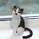 Cat Bonya. Felted interior toy is made of wool, Felted Toy, Zeya,  Фото №1