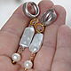 Earrings with two white pearls. Earrings. Little pleasures for every day. My Livemaster. Фото №5