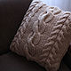 Order Knitted set for bedroom Stone. A knitted blanket and pillow. Ira Pugach (pompon). Livemaster. . Blankets Фото №3