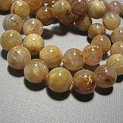 Материалы для творчества handmade. Livemaster - original item Rutilated quartz beads 10 mm. Handmade.
