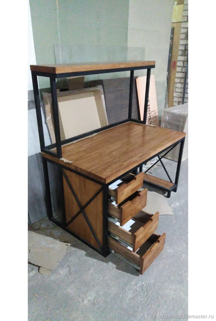 Стол компьютерный из сращенного ДУБА в интернет-магазине Ярмарка ...