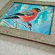 Bullfinch bird oil painting in a frame. Pictures. Yulia Berseneva ColoredCatsArt. My Livemaster. Фото №5