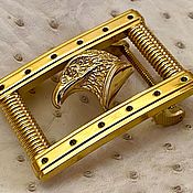 Материалы для творчества handmade. Livemaster - original item Accessories: yellow metal belt buckle!. Handmade.