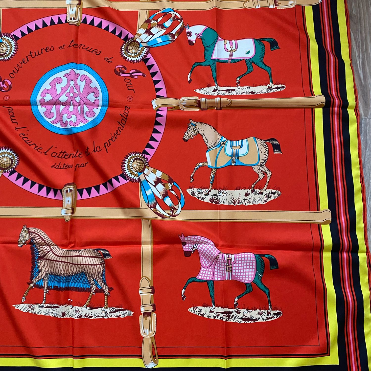 Chevaux au pre Shawl 140 Hermès Netherlands