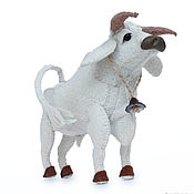 Куклы и игрушки handmade. Livemaster - original item Felt Bull Belyash, symbol of the year, year of the bull. Handmade.