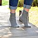  Openwork downy socks for women in gray. Socks. Down shop (TeploPuha34). Online shopping on My Livemaster.  Фото №2