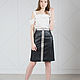 Pencil skirt of eco-leather, Skirts, St. Petersburg,  Фото №1