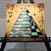 Картины и панно handmade. Livemaster - original item Panels: Pyramid .Ceramics .. Handmade.