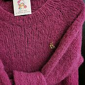 Одежда handmade. Livemaster - original item Cozy knitted jumper, alpaca on silk, size 46-48. Handmade.
