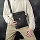 Men's bag: Men's Leather Bag Black Tablet Mod. C54k-112. Men\'s bag. Natalia Kalinovskaya. My Livemaster. Фото №6