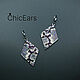 Серьги-ромбы "Змеиная кожа". Серьги классические. ChicEars®. Интернет-магазин Ярмарка Мастеров.  Фото №2