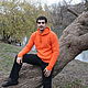 Мужской свитер "Ди Каприо" Orange. Mens sweaters. Authorial Knitting Gayane. Online shopping on My Livemaster.  Фото №2