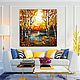 Painting Bright Autumn. Landscape. stained glass. buy painting artist. Pictures. House of the Sun (irina-bast). My Livemaster. Фото №4