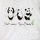 Buy a t-shirt, t-shirt painting cool pattern, Panda
