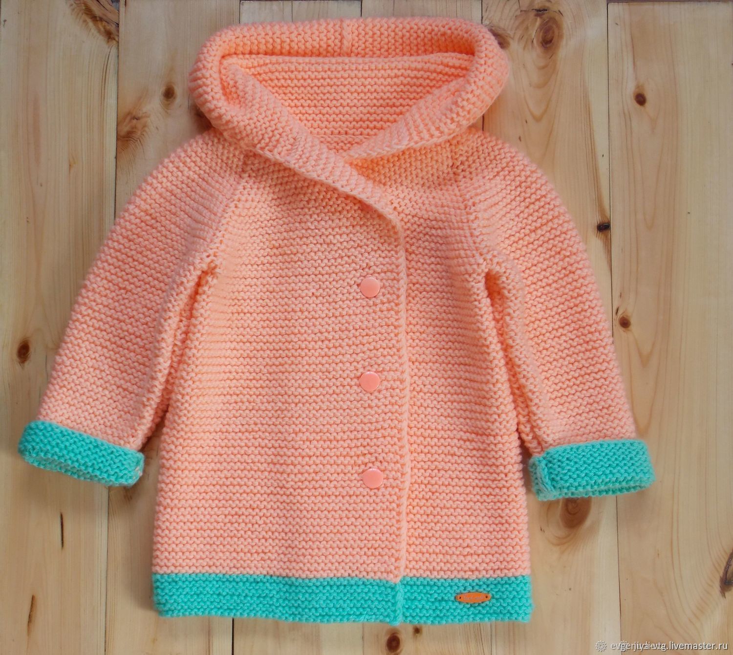 Вязаное пальто для девочки 7 лет