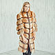 Fox fur coatwith leather stripes, Fur Coats, Moscow,  Фото №1