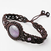 Украшения handmade. Livemaster - original item Amethyst Bracelet Brown Lilac Purple Natural Stone. Handmade.