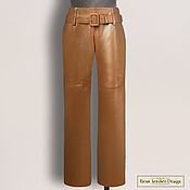 Одежда handmade. Livemaster - original item Tamella trousers made of genuine leather/suede (any color). Handmade.