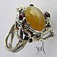 Ring silver with carnelian and pomegranates. Rings. Sergej Dementjev (desef). Online shopping on My Livemaster.  Фото №2
