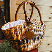 Сумки и аксессуары handmade. Livemaster - original item Handmade wicker Bag brown shape basket. Handmade.