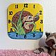 Hedgehog wall clock, clock, handmade baby. Watch. Clocks for Home (Julia). Online shopping on My Livemaster.  Фото №2
