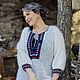 Вязанная , модная блуза в стиле  Boho-chic " Folk Блюз". Блузки. Наталья  Пуховая Мастерская (puhovyiy-master). Ярмарка Мастеров.  Фото №10
