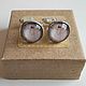 Silver plated cufflinks Vitruvian man, Cuff Links, Moscow,  Фото №1